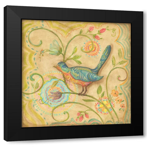 Springtime Birds II Black Modern Wood Framed Art Print by McRostie, Kate