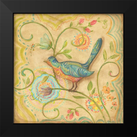 Springtime Birds II Black Modern Wood Framed Art Print by McRostie, Kate