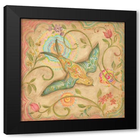 Springtime Birds III Black Modern Wood Framed Art Print by McRostie, Kate