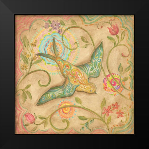 Springtime Birds III Black Modern Wood Framed Art Print by McRostie, Kate