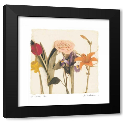 Tre Fiori IV Black Modern Wood Framed Art Print by Melious, Amy