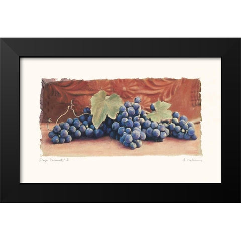 Grape Harvest I Black Modern Wood Framed Art Print by Melious, Amy
