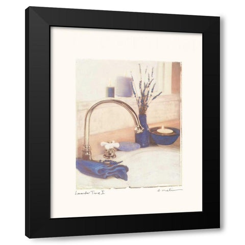 Lavender Time I Black Modern Wood Framed Art Print with Double Matting by Melious, Amy