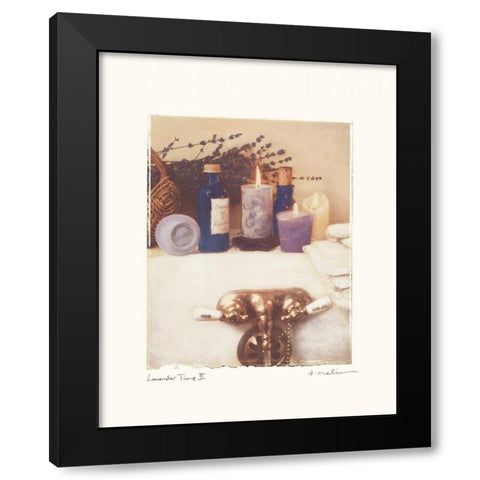 Lavender Time II Black Modern Wood Framed Art Print with Double Matting by Melious, Amy