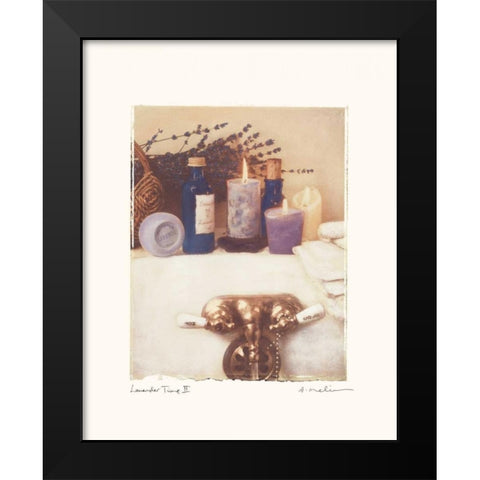 Lavender Time II Black Modern Wood Framed Art Print by Melious, Amy