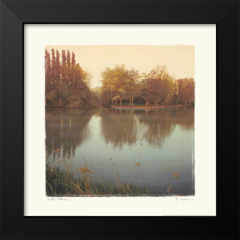 Water Colors I Black Modern Wood Framed Art Print by Melious, Amy