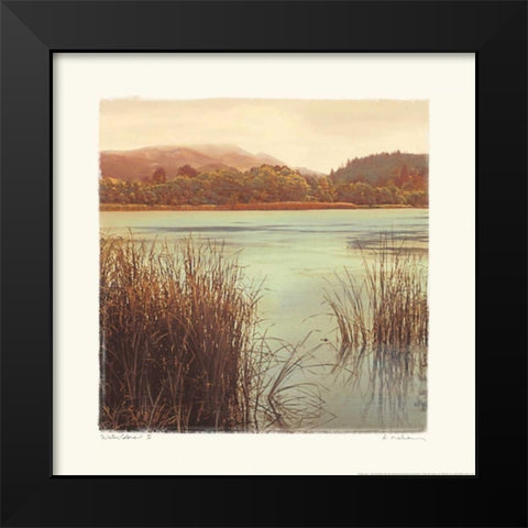 Water Colors II Black Modern Wood Framed Art Print by Melious, Amy