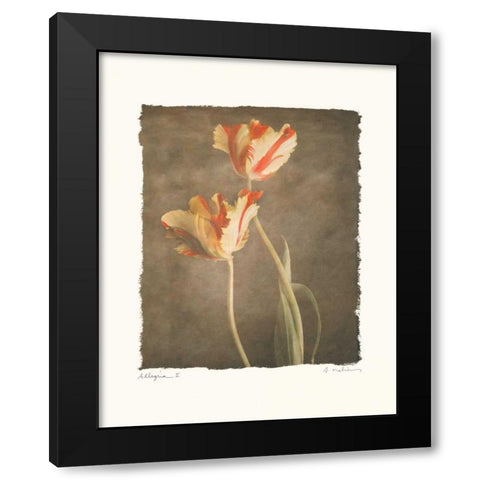 Allegria II Black Modern Wood Framed Art Print with Double Matting by Melious, Amy