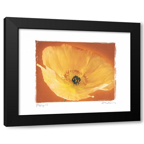 Poppy I Black Modern Wood Framed Art Print with Double Matting by Melious, Amy