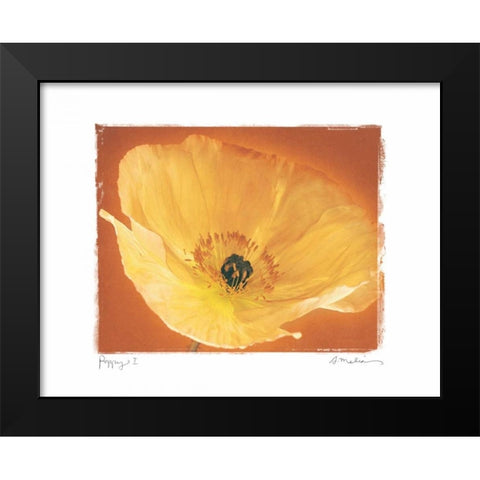 Poppy I Black Modern Wood Framed Art Print by Melious, Amy