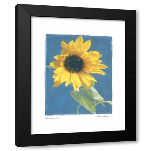 Summer I Black Modern Wood Framed Art Print with Double Matting by Melious, Amy