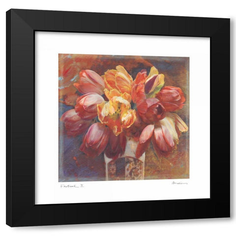 Festival II Black Modern Wood Framed Art Print with Double Matting by Melious, Amy