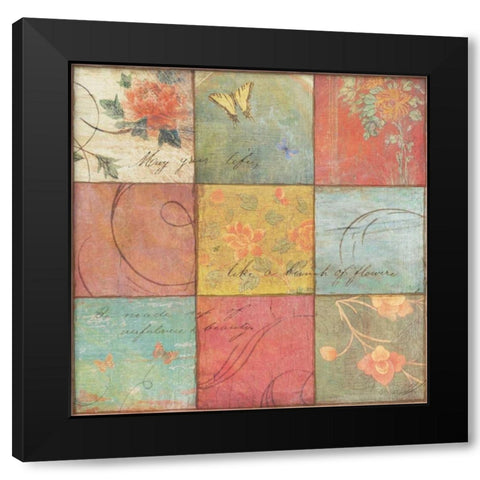 Life is a Garden II Black Modern Wood Framed Art Print with Double Matting by Melious, Amy