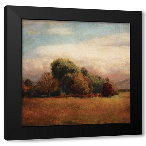 Autumn Horizon I Black Modern Wood Framed Art Print with Double Matting by Melious, Amy