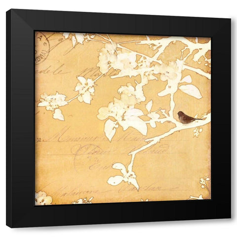 Song Birds V Black Modern Wood Framed Art Print with Double Matting by Melious, Amy