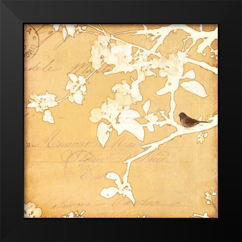 Song Birds V Black Modern Wood Framed Art Print by Melious, Amy