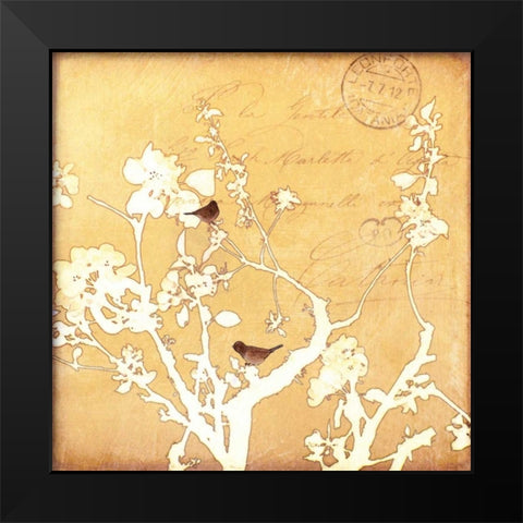 Song Birds VI Black Modern Wood Framed Art Print by Melious, Amy