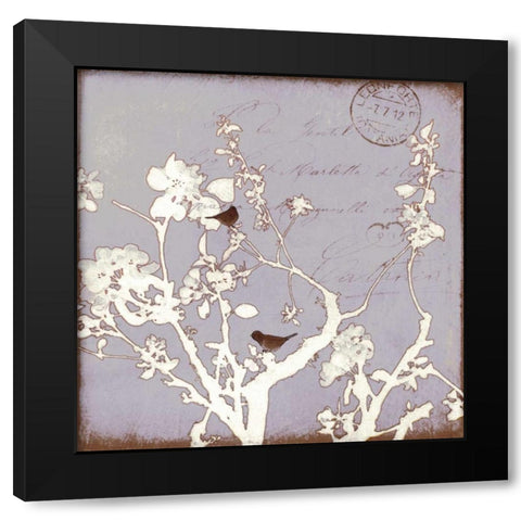 Song Birds VII Black Modern Wood Framed Art Print with Double Matting by Melious, Amy