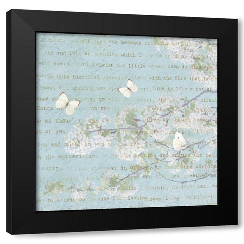 Morning Blossoms II Black Modern Wood Framed Art Print by Melious, Amy