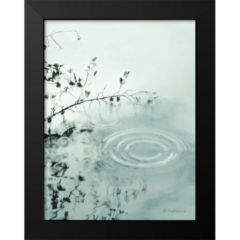 Ripples of the Rain III Black Modern Wood Framed Art Print by Melious, Amy