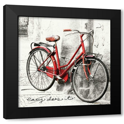 Easy Does It Black Modern Wood Framed Art Print by Melious, Amy