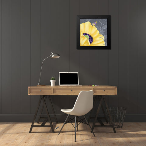 Pavot I Black Modern Wood Framed Art Print by Meyer, Jill