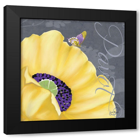 Pavot I Black Modern Wood Framed Art Print with Double Matting by Meyer, Jill