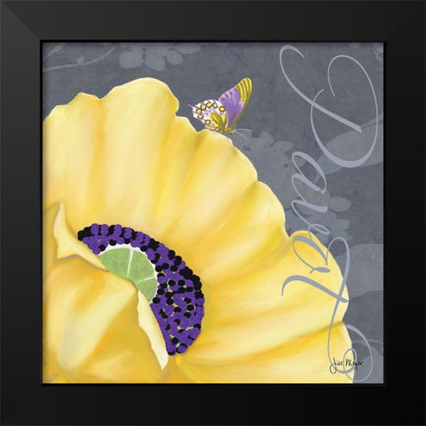 Pavot I Black Modern Wood Framed Art Print by Meyer, Jill