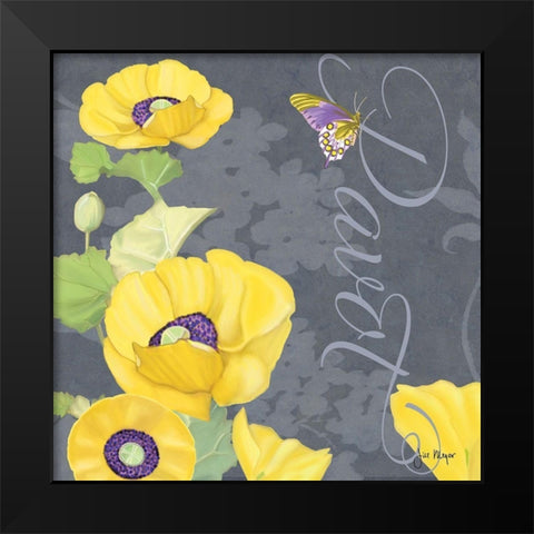 Pavot II Black Modern Wood Framed Art Print by Meyer, Jill