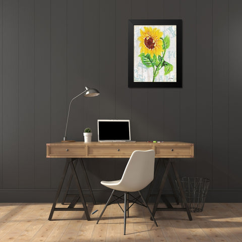 On The Fence II Black Modern Wood Framed Art Print by Meyer, Jill