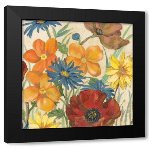 Garden Assortment I Black Modern Wood Framed Art Print with Double Matting by Ferry, Margaret
