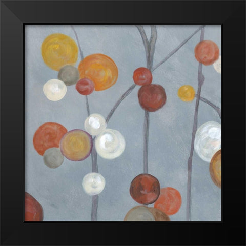 Baubles in Paprika II Black Modern Wood Framed Art Print by Ferry, Margaret