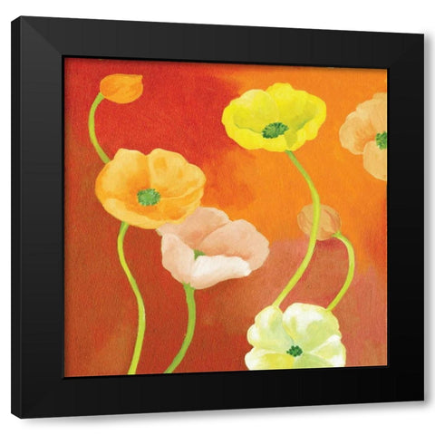 Tangerine Dream I Black Modern Wood Framed Art Print with Double Matting by Ferry, Margaret