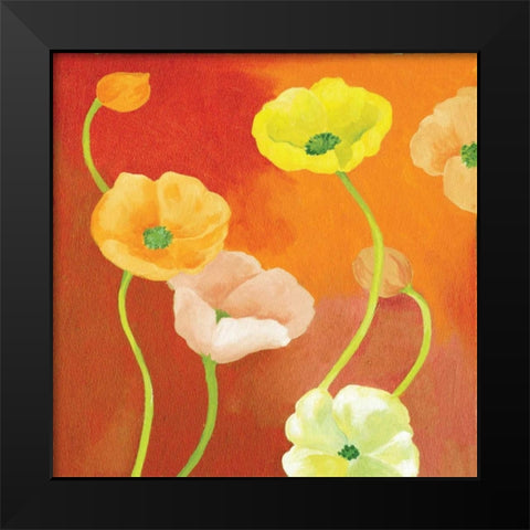 Tangerine Dream I Black Modern Wood Framed Art Print by Ferry, Margaret