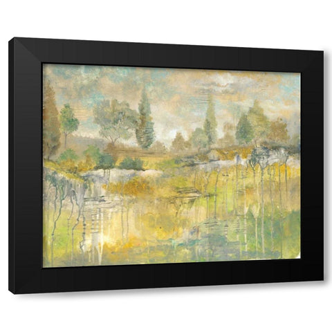 Drippy Landscape I Black Modern Wood Framed Art Print with Double Matting by Ferry, Margaret