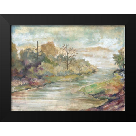 Placid Waters II Black Modern Wood Framed Art Print by Ferry, Margaret