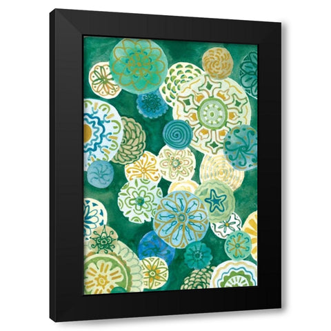 Indigo Medallion Black Modern Wood Framed Art Print by Ferry, Margaret