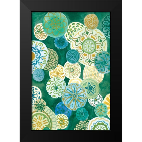 Indigo Medallion Black Modern Wood Framed Art Print by Ferry, Margaret