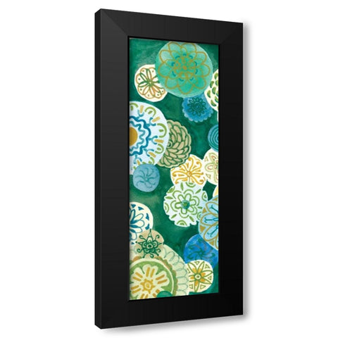 Indigo Medallion Panel I Black Modern Wood Framed Art Print by Ferry, Margaret