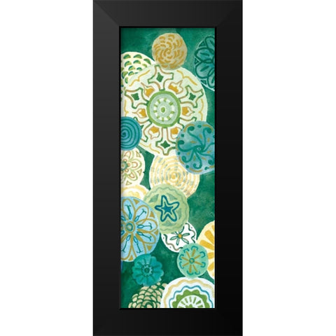 Indigo Medallion Panel II Black Modern Wood Framed Art Print by Ferry, Margaret