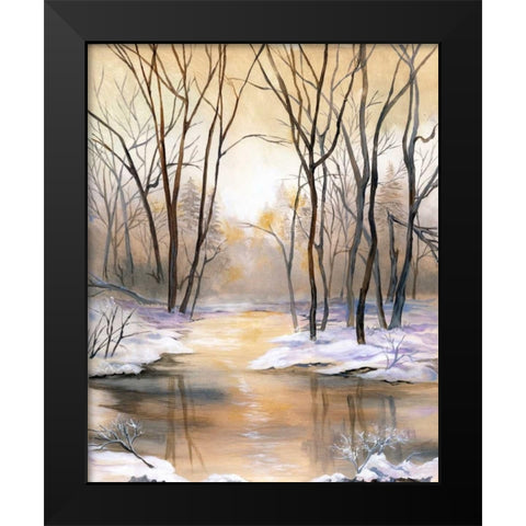 Snowy River Black Modern Wood Framed Art Print by Ferry, Margaret