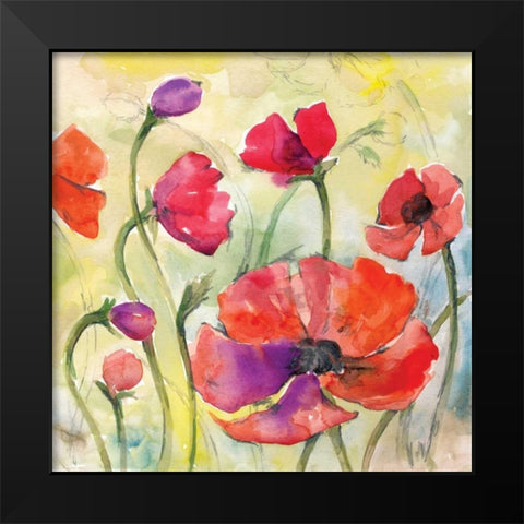 Poppy Study II Black Modern Wood Framed Art Print by Ferry, Margaret