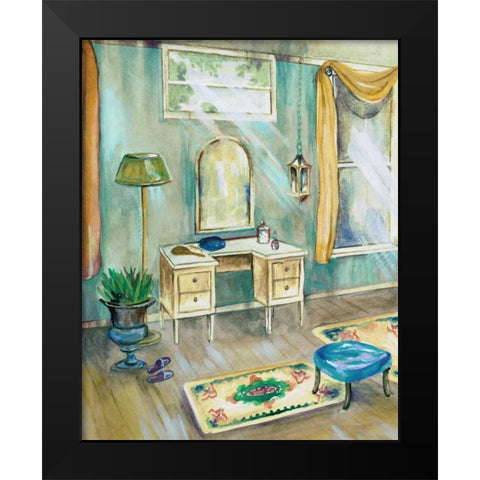 Robins Egg Bath I Black Modern Wood Framed Art Print by Ferry, Margaret