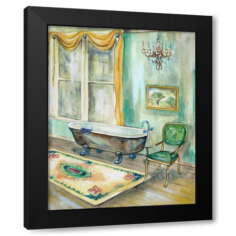 Robins Egg Bath II Black Modern Wood Framed Art Print by Ferry, Margaret