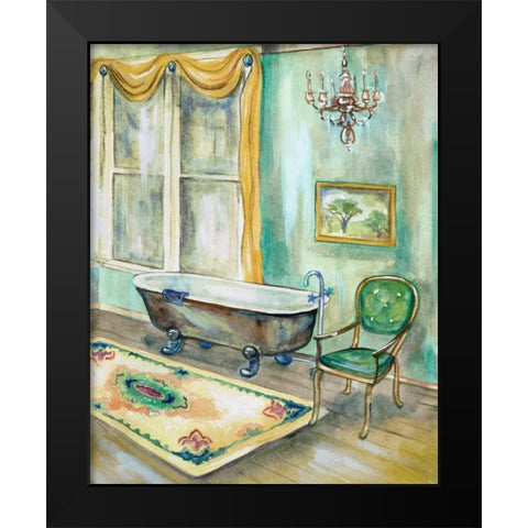 Robins Egg Bath II Black Modern Wood Framed Art Print by Ferry, Margaret