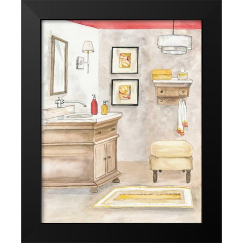 Watercolor Bath I Black Modern Wood Framed Art Print by Ferry, Margaret