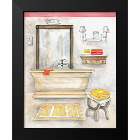 Watercolor Bath II Black Modern Wood Framed Art Print by Ferry, Margaret