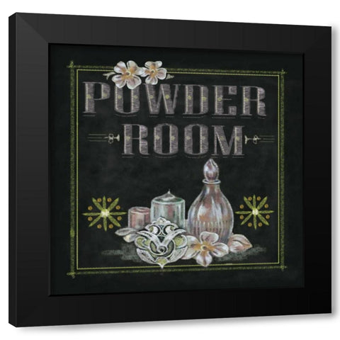 Powder Room Black Modern Wood Framed Art Print with Double Matting by Ferry, Margaret