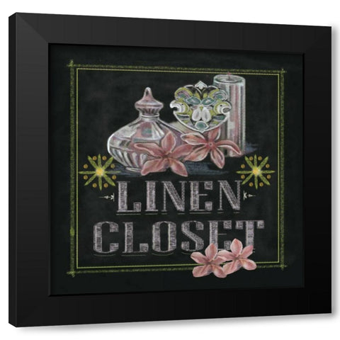 Linen Closet Black Modern Wood Framed Art Print with Double Matting by Ferry, Margaret