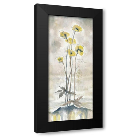 Yellow Blossoms I Black Modern Wood Framed Art Print with Double Matting by Ferry, Margaret